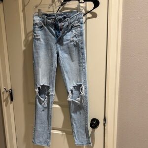 EUC American Eagle Outfitters Light Blue distressed Jeans (000)